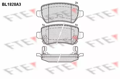 Комплект тормозных колодок FTE BL1828A3