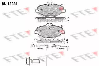 Комплект тормозных колодок FTE BL1829A4