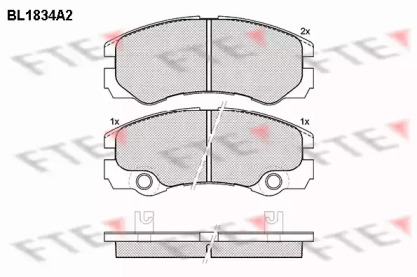 Комплект тормозных колодок FTE BL1834A2