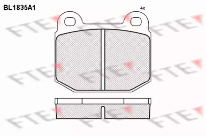 Комплект тормозных колодок FTE BL1835A1