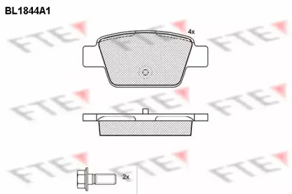 Комплект тормозных колодок FTE BL1844A1