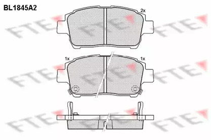 Комплект тормозных колодок FTE BL1845A2