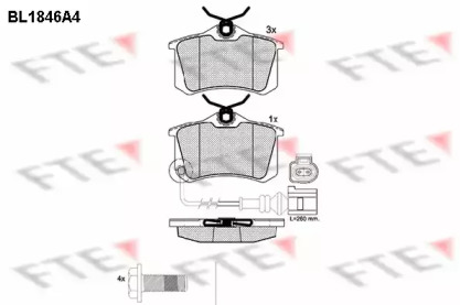 Комплект тормозных колодок FTE BL1846A4