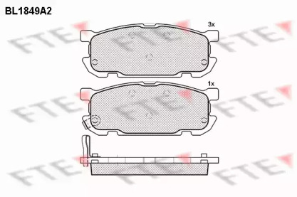 Комплект тормозных колодок FTE BL1849A2