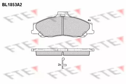 Комплект тормозных колодок FTE BL1853A2