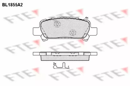 Комплект тормозных колодок FTE BL1855A2