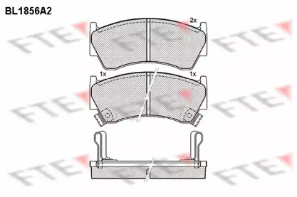 Комплект тормозных колодок FTE BL1856A2