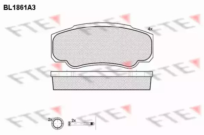 Комплект тормозных колодок FTE BL1861A3