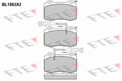 Комплект тормозных колодок FTE BL1862A2