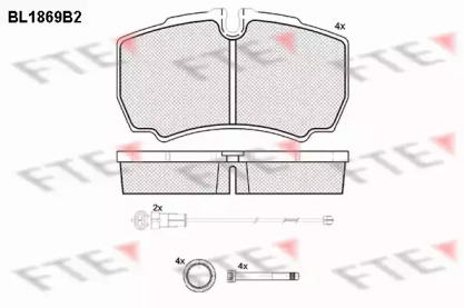 Комплект тормозных колодок FTE BL1869B2