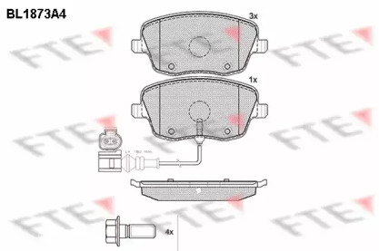 Комплект тормозных колодок FTE BL1873A4