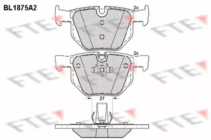 Комплект тормозных колодок FTE BL1875A2