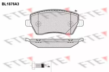 Комплект тормозных колодок FTE BL1876A3