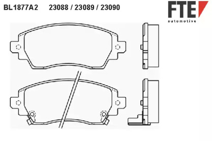 Комплект тормозных колодок FTE BL1877A2