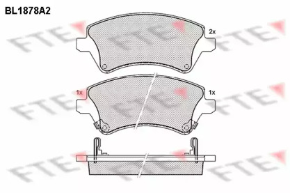 Комплект тормозных колодок FTE BL1878A2