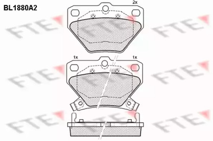 Комплект тормозных колодок FTE BL1880A2