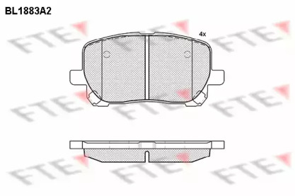 Комплект тормозных колодок FTE BL1883A2