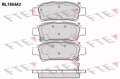 Комплект тормозных колодок FTE BL1884A2