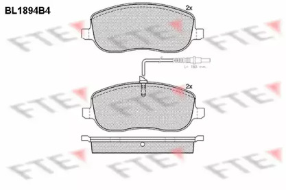 Комплект тормозных колодок FTE BL1894B4