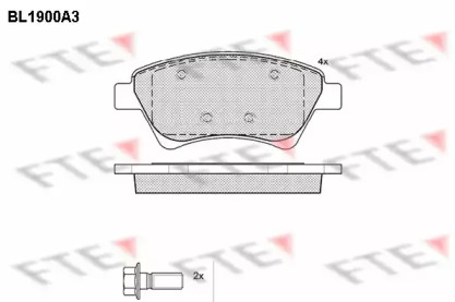 Комплект тормозных колодок FTE BL1900A3