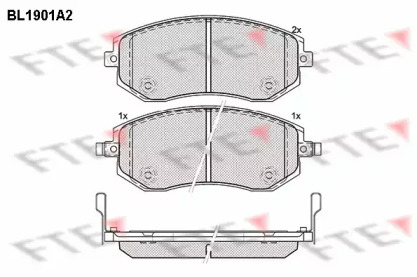 Комплект тормозных колодок FTE BL1901A2