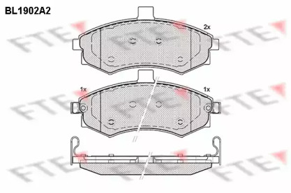 Комплект тормозных колодок FTE BL1902A2