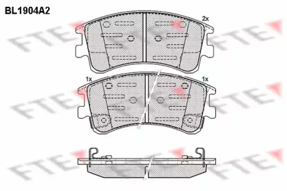 Комплект тормозных колодок FTE BL1904A2