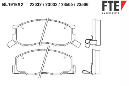 Комплект тормозных колодок FTE BL1919A2