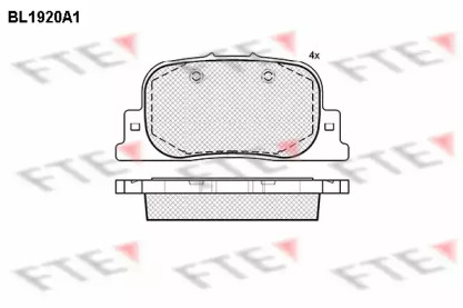 Комплект тормозных колодок FTE BL1920A1