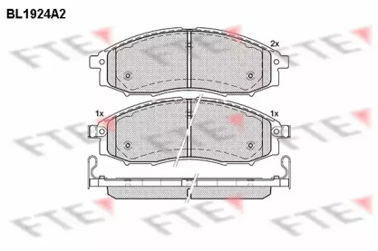 Комплект тормозных колодок FTE BL1924A2