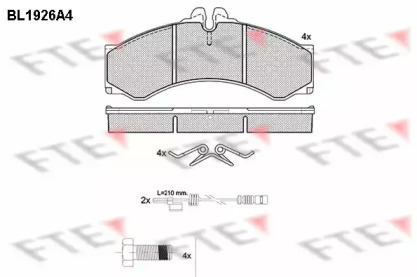 Комплект тормозных колодок FTE BL1926A4