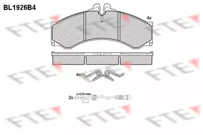 Комплект тормозных колодок FTE BL1926B4