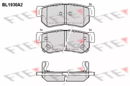 Комплект тормозных колодок FTE BL1930A2