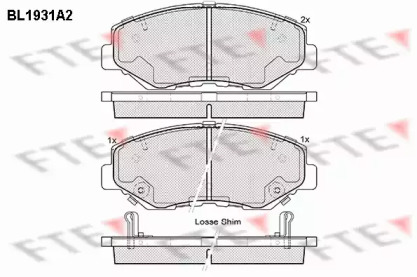 Комплект тормозных колодок FTE BL1931A2