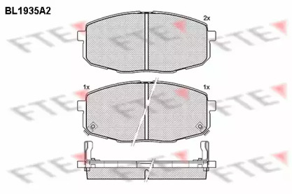 Комплект тормозных колодок FTE BL1935A2