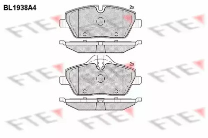 Комплект тормозных колодок FTE BL1938A4