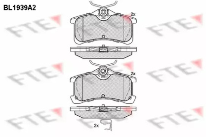 Комплект тормозных колодок FTE BL1939A2