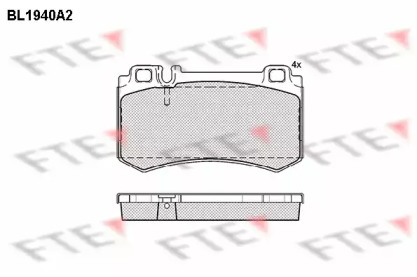 Комплект тормозных колодок FTE BL1940A2