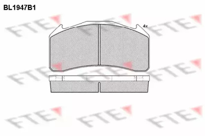 Комплект тормозных колодок FTE BL1947B1