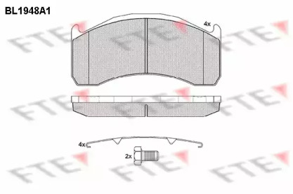 Комплект тормозных колодок FTE BL1948A1