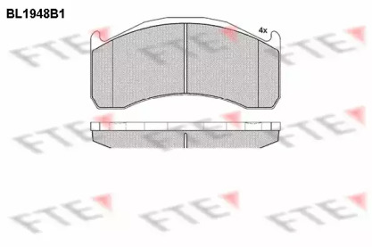 Комплект тормозных колодок FTE BL1948B1