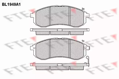 Комплект тормозных колодок FTE BL1949A1