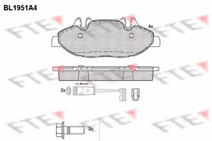 Комплект тормозных колодок FTE BL1951A4