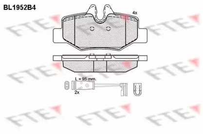 Комплект тормозных колодок FTE BL1952B4