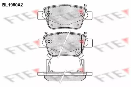 Комплект тормозных колодок FTE BL1960A2