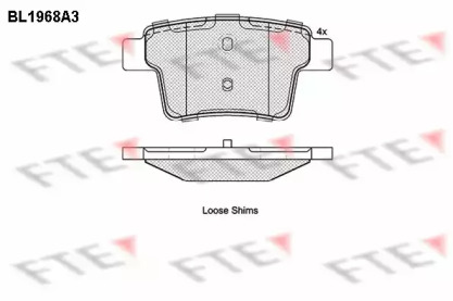 Комплект тормозных колодок FTE BL1968A3