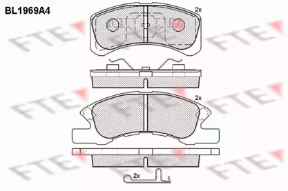 Комплект тормозных колодок FTE BL1969A4