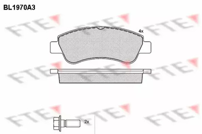 Комплект тормозных колодок FTE BL1970A3