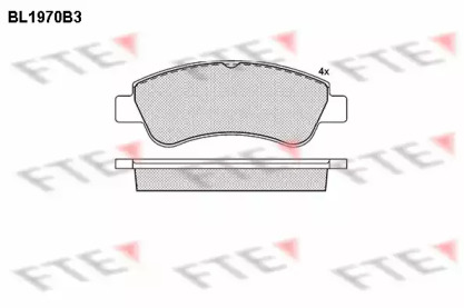 Комплект тормозных колодок FTE BL1970B3