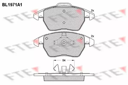 Комплект тормозных колодок FTE BL1971A1